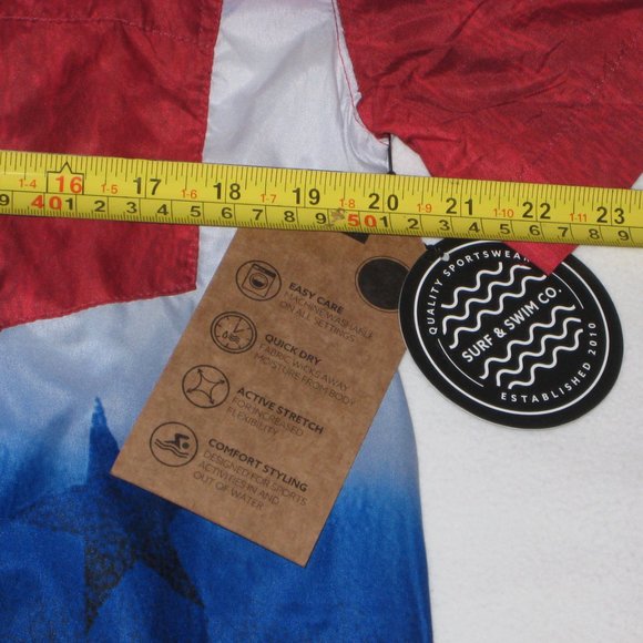 Surf And Swim Co. Flag Themed short sleeve T-shirt Swim Shirt Tee Size M - Picture 3 of 7